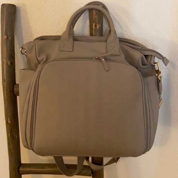 Pottery Barn Handbags - Pottery Barn diaper bag light grey